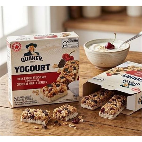 Quaker Yogourt Dark Chocolate Cherry Bars