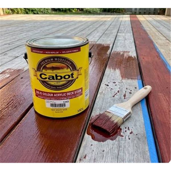Cabot Deck Stain 3.67L and 10 Bennett Brushes