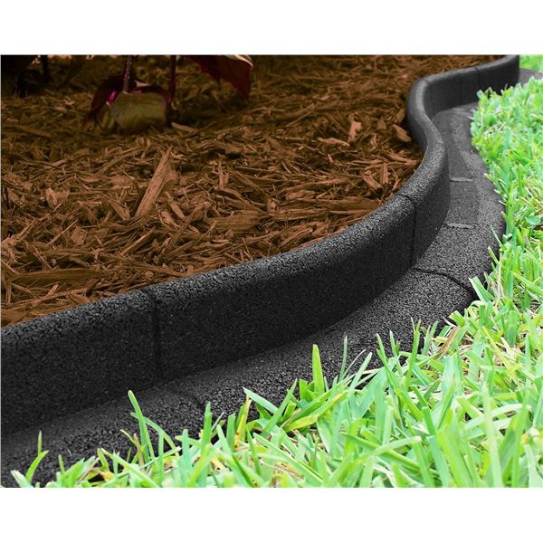 Lot of 4, EZ Border Garden Edging Kit, Black,Approximately 4 ft