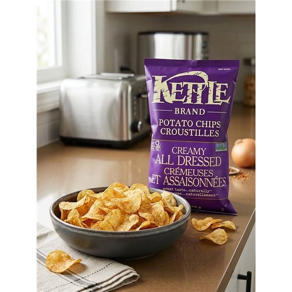 Kettle Brand Creamy All Dressed Potato Chips 12 x 198g