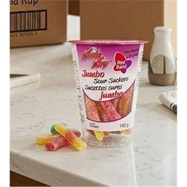 Red Band Kola Kup Jumbo Sour Suckers 12 x 140g
