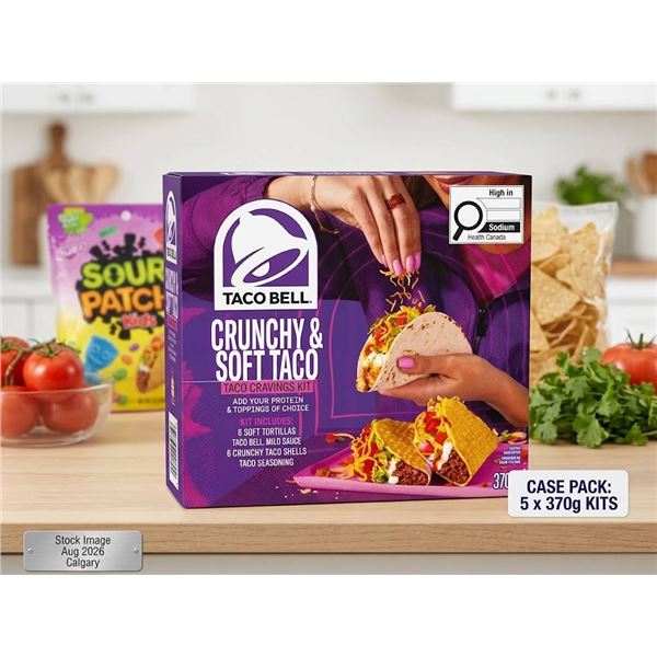 Taco Bell Crunchy & Soft Taco Kit, 5 x 370g