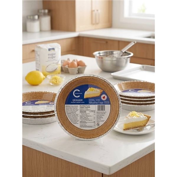Compliments Graham Pie Crust 12 x 170g, 9 Inch