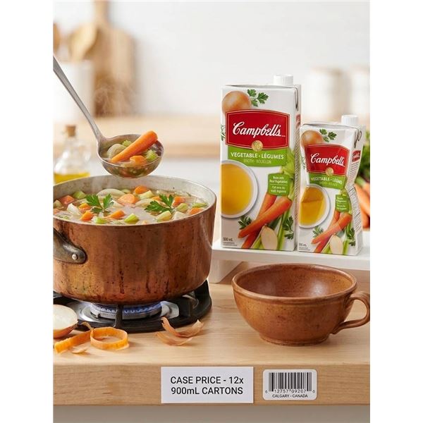 Campbell's Vegetable Broth 900ml, 12 Pack