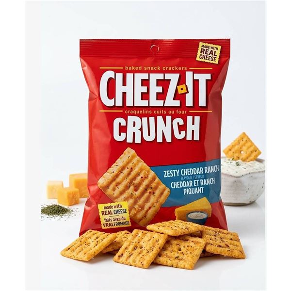 Lot of 2 - Cheez-It Crunch Zesty Cheddar Ranch 92g x 6