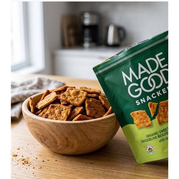 MadeGood Organic Sweet Potato Chili Lime Crackers, 12x142g