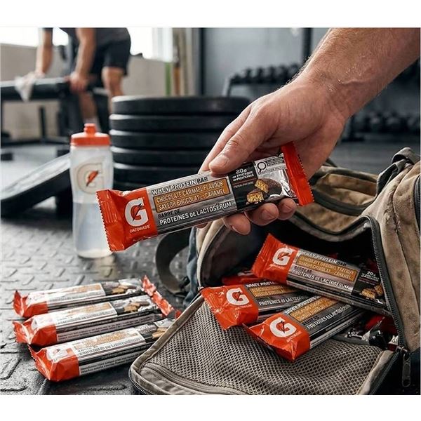Gatorade Whey Protein Bar Box 12 x 80g Chocolate Caramel