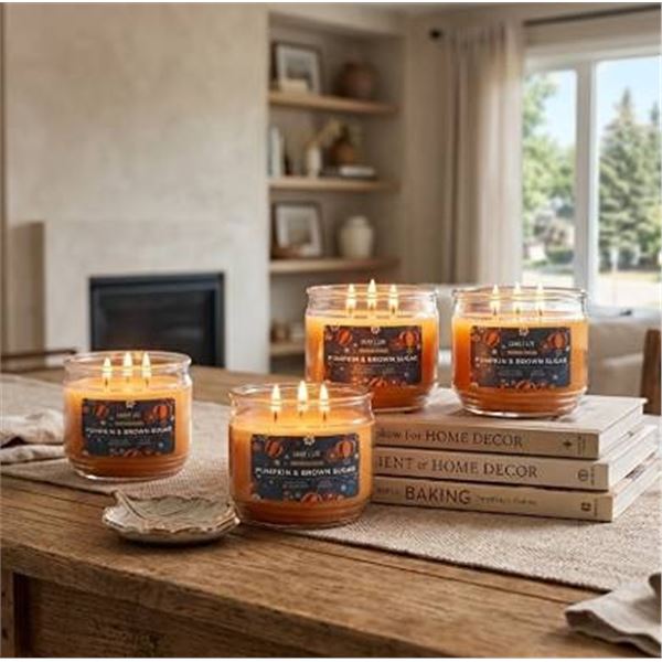 Candle-Lite 4x10oz Pumpkin & Brown Sugar Candl