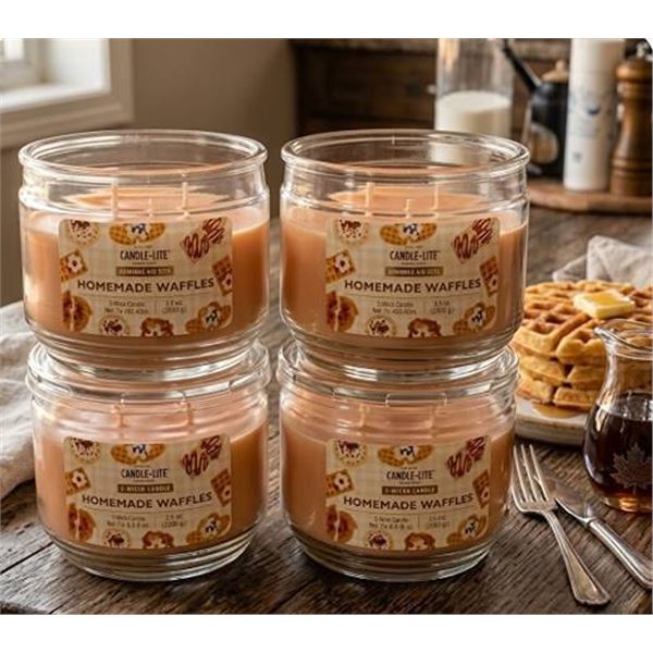 4x10 Oz Candle-lite Homemade Waffles Candles