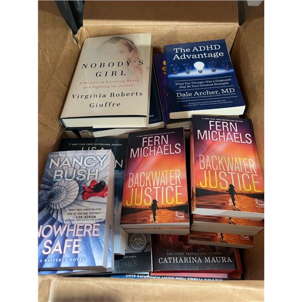 Box lot of Assorted books Aprox 30+ books per box