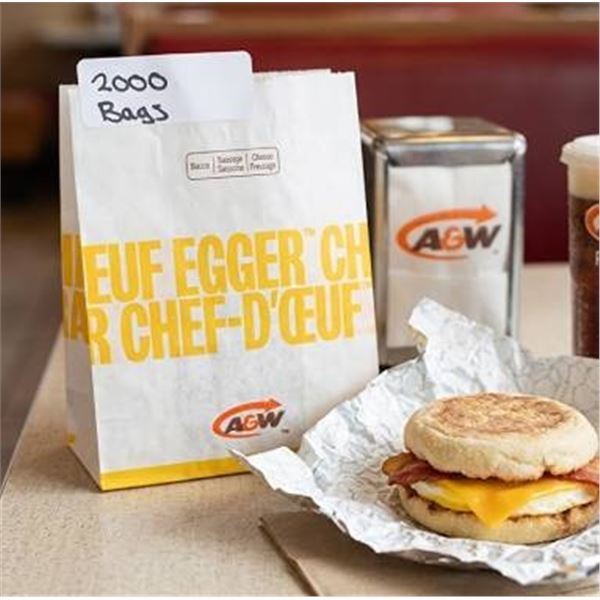 2000 A&W White Wax Breakfast Bags
