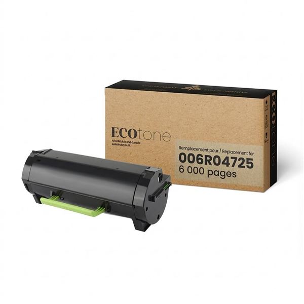 Lot of 8 - ECOTone 006R04725-Xerox Toner Cartridge, Black, Yield: 6,000
