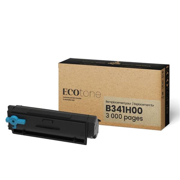 Lot of 8 - ECOTone B341H00-Lexmark Toner Cartridge, Black, Yield: 3,000