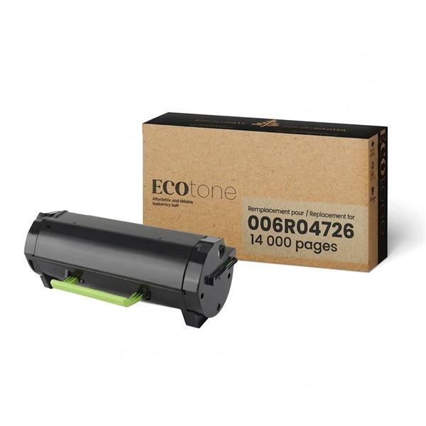 Lot of 8 - ECOTone 006R04726-Xerox Toner Cartridges, Black, Yield: 14,000