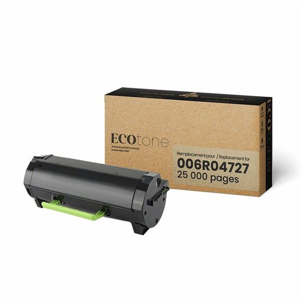 Lot of 8 - ECOTone 006R04727-Xerox Toner Cartridges, Black, Yield: 25,000