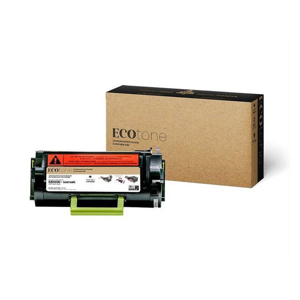 Lot of 4 - ECOTone 52D1X00 Lexmark Toner Cartridges, Black, Yield: 45,000