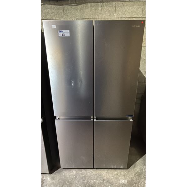 HISENSE 36" WIDE STAINLESS STEEL FRENCH DOOR FRIDGE WITH BOTTOM FREEZER