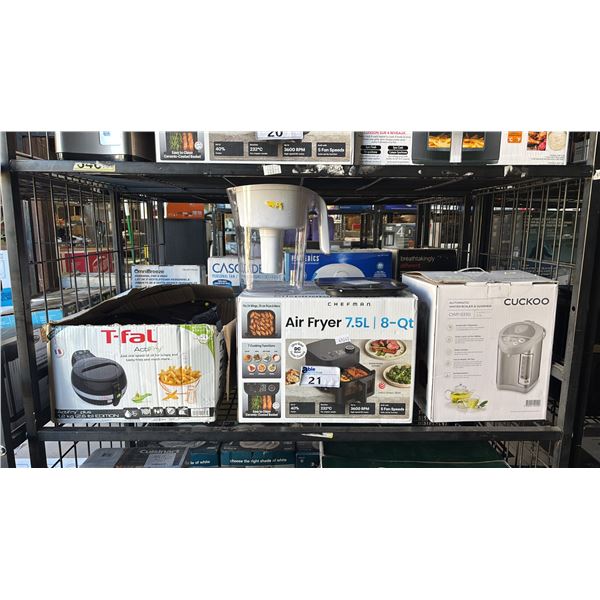 T-FAL ACTIFRY, CHEFMAN AIR FRYER, CUCKOO WATER BOILER & WARMER & MORE: *WORKING CONDITION UNKNOWN/