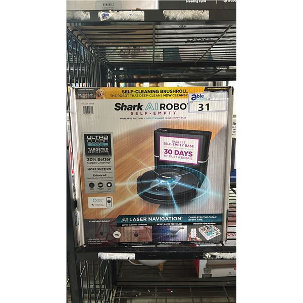 SHARK AI ROBOT VACUUM: *WORKING CONDITION UNKNOWN/MAY BE MISSING PARTS & OR PIECES*