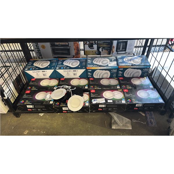 SHELF OF GLOBE 4" SMART RECESSED LIGHTING KITS: *WORKING CONDITION UNKNOWN/MAY BE MISSING PARTS & OR