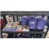 Image 1 : SHELF OF ASSORTED FOSTER GRANT READING GLASSES, ROOTS LUNCH BAGS & A YOUTH 2-PIECE FLEECE LINED