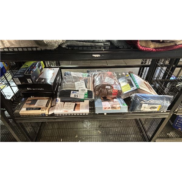 SHELF OF ASSTD. CLOTHING INCLUDING: PAJAMAS, BRALETTES, CREW NECK TEES & MORE