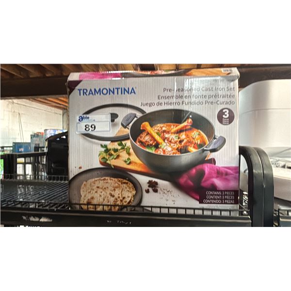 TRAMONTINA PRE-SEASONED CAST IRON SET