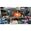 Image 1 : SHELF OF WORKTUFF GLOVES, PLUSH PUMPKIN, LIDDED WOOD SERVING TRAY & MORE