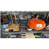 Image 2 : SHELF OF WORKTUFF GLOVES, PLUSH PUMPKIN, LIDDED WOOD SERVING TRAY & MORE
