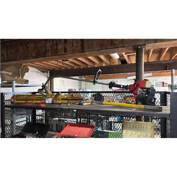 SURVEYOR TRIPOD, GAS POWERED WEED EATER & MORE