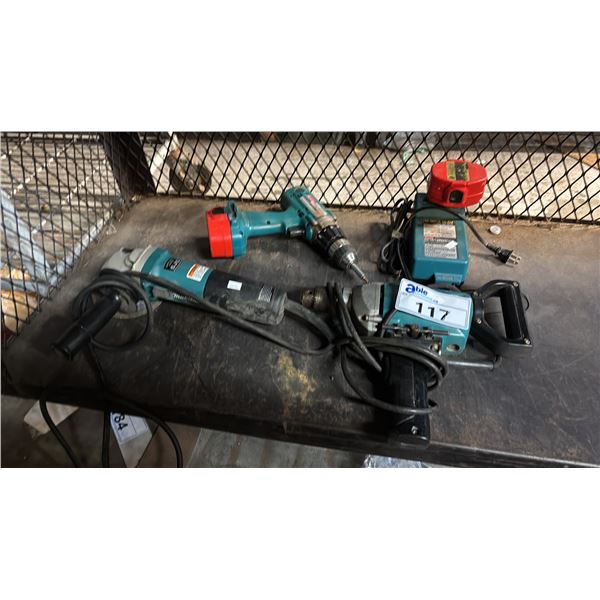 ASSORTED MAKITA ELECTRIC & CORDLESS TOOLS