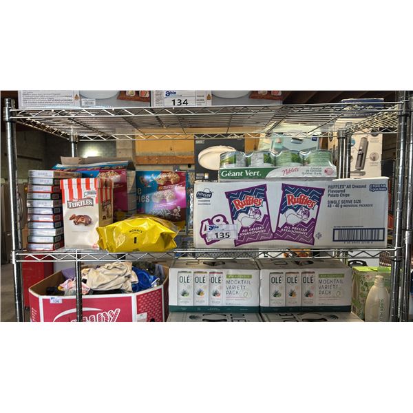SHELF OF ASSORTED FOOD PRODUCTS
