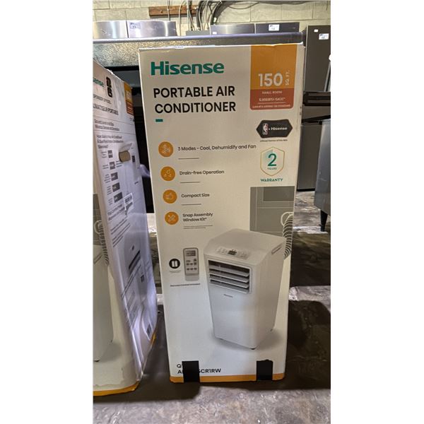 HISENSE 150 SQUARE FOOT 5,000 BTU SACC PORTABLE AIR CONDITION WITH HOSE *IN BOX*