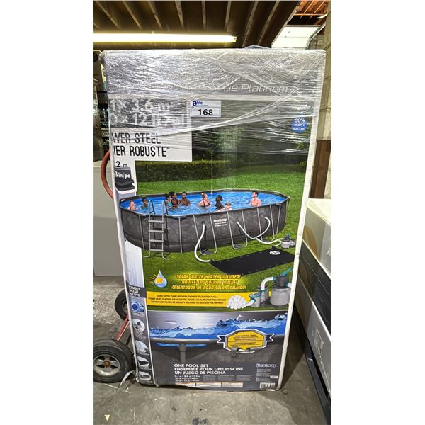 BESTWAY PLATINUM SERIES POWER STEEL POOL *UNKNOWN WORKING CONDITION/MAY BE MISSING PARTS & OR PIECES