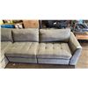 Image 3 : GREY FABRIC UPHOLSTERED SECTIONAL SOFA WITH CUSHIONS