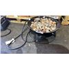 Image 1 : BLACK PORTABLE OUTDOOR PROPANE FIRE BOWL WITH GAS HOSE AND REGULATOR