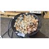 Image 2 : BLACK PORTABLE OUTDOOR PROPANE FIRE BOWL WITH GAS HOSE AND REGULATOR