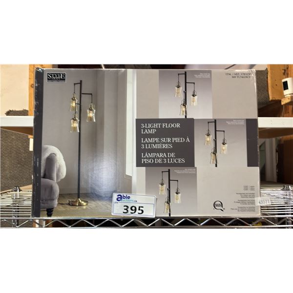 STYLE CRAFT 3-LIGHT FLOOR LAMP