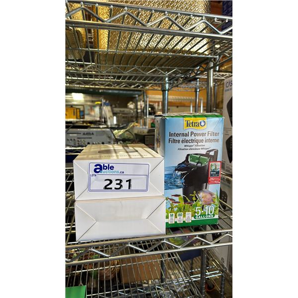 (2) SMART TABLE WATER DISPENSER AND TETRA INTERNAL POWER FILTER