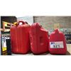 Image 1 : (3) RED JERRY CANS
