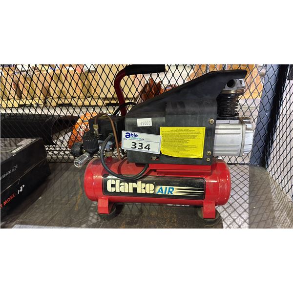 CLARK AIR PORTABLE TWIN TANK AIR COMPRESSOR