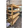 Image 2 : WOOD 4-TIER SHELVING UNIT: APPROX. 82" WIDE X 24" DEEP X 69" TALL