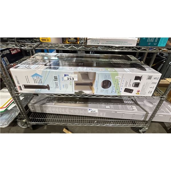 (2) SEVILLE ULTRA SLIM LINE TOWER FANS: *UNKNOWN WORKING CONDITION/MAY BE MISSING PARTS & OR PIECES*