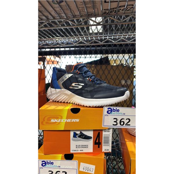LADIES SIZE 4 SKETCHERS BLUE/ORANGE SWIFT FIT RUNNING SHOES