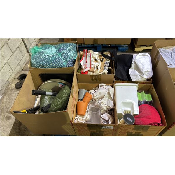 PALLET OF ASSORTED HOUSEHOLD GOODS: TOWELS, REUSABLE BAGS, BEDDING & MORE *MUST TAKE ALL*