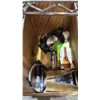 Image 3 : SHELF OF ASSORTED ITEMS INCLUDING POWER OUTLETS , SIDE BAGS AND MORE