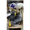 Image 4 : SHELF OF ASSORTED ITEMS INCLUDING POWER OUTLETS , SIDE BAGS AND MORE