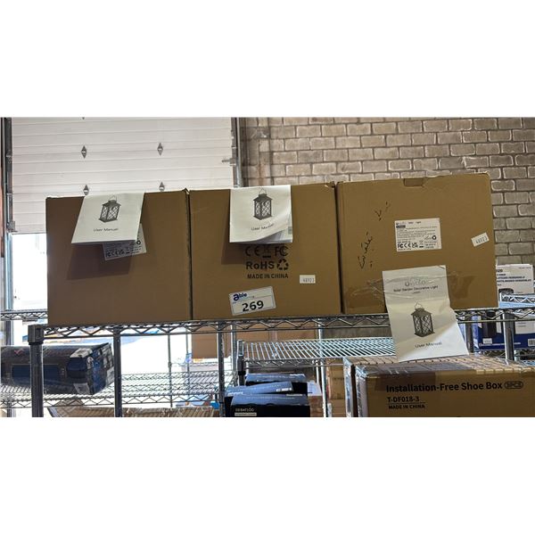 3 BOXES OF SOLAR GARDEN DECOR LIGHTS