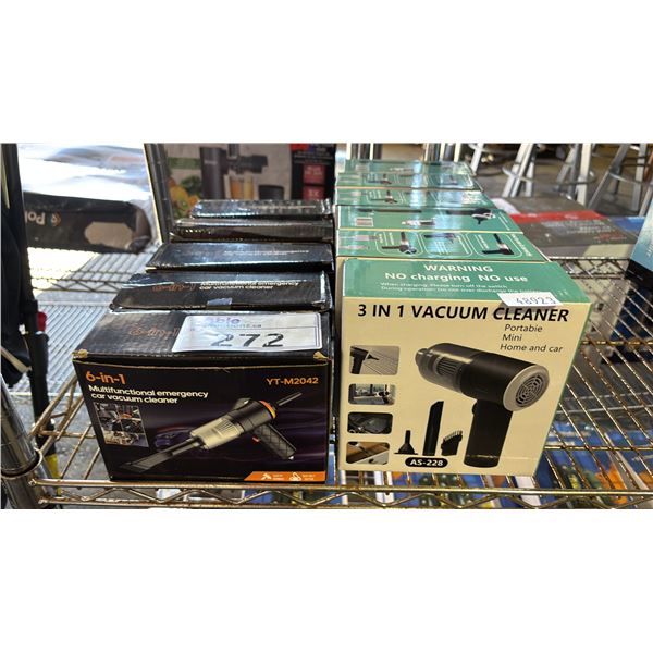 ASSORTED CAR VACUUM CLEANERS