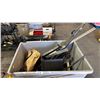 Image 1 : BIN OF EXERCISE MACHINE PARTS AND WEIGHT.